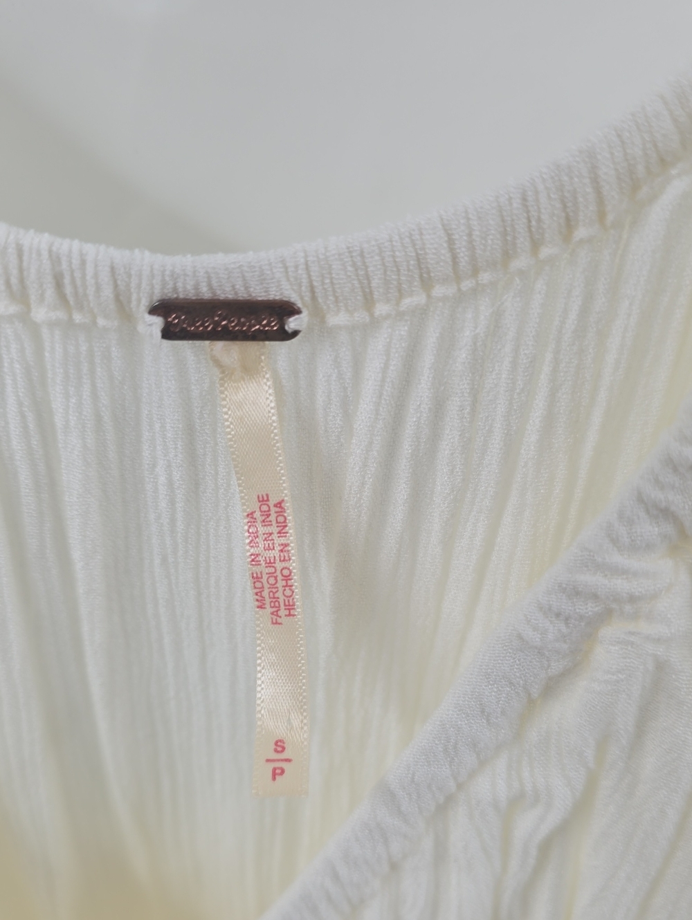 Free People White Boho Maxi Dress with Smocked Waist - Picture 4 of 13